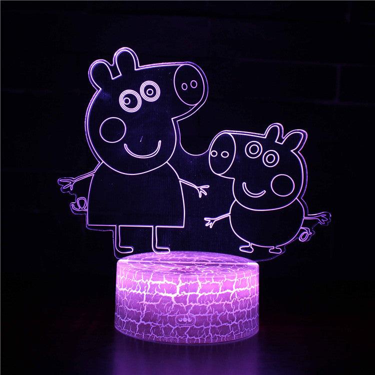Peppa Pig & George 3D Optical Illusion Lamp - 3D Optical Lamp