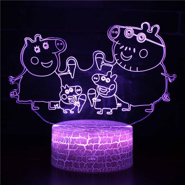 Cartoon Family Hug Lamp-3D Optical Lamp