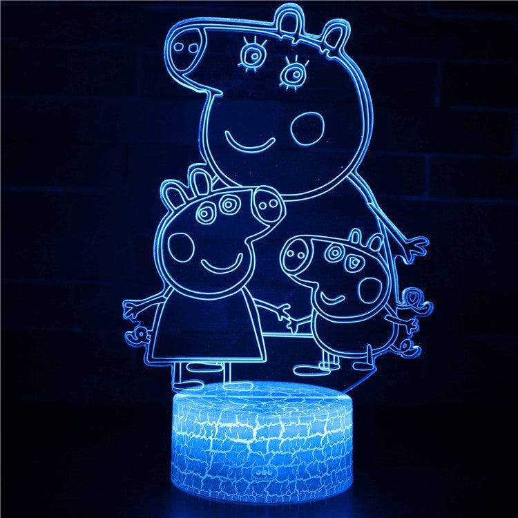 Cartoon Family LED Lamp-3D Optical Lamp