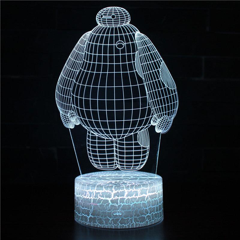 Abstract Small Head Cartoon Optical Illusion Lamp - 3D Optical Lamp