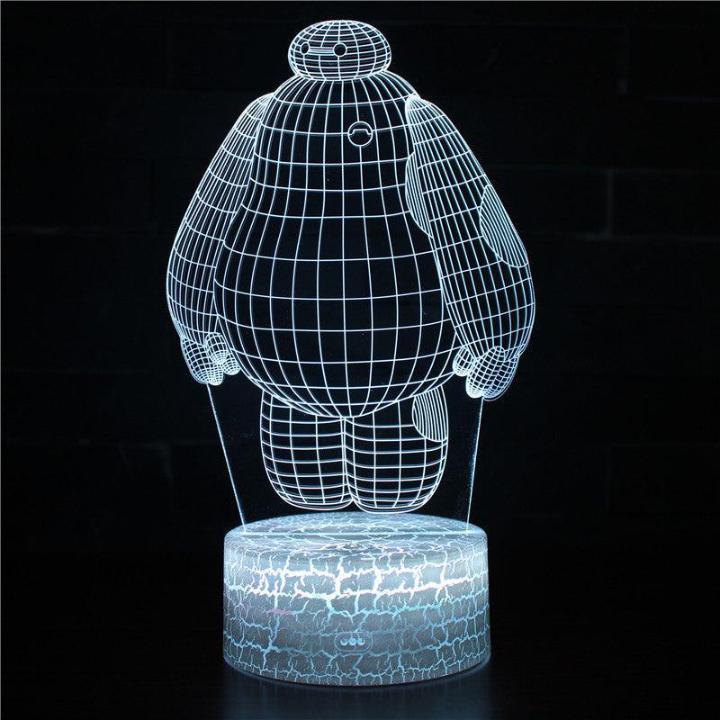 Abstract Small Head Cartoon Optical Illusion Lamp - 3D Optical Lamp