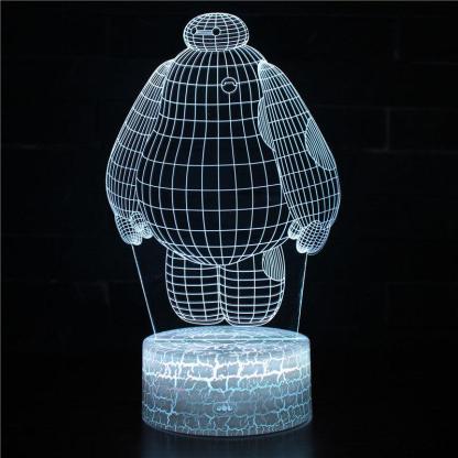 Abstract Small Head Cartoon Optical Illusion Lamp - 3D Optical Lamp