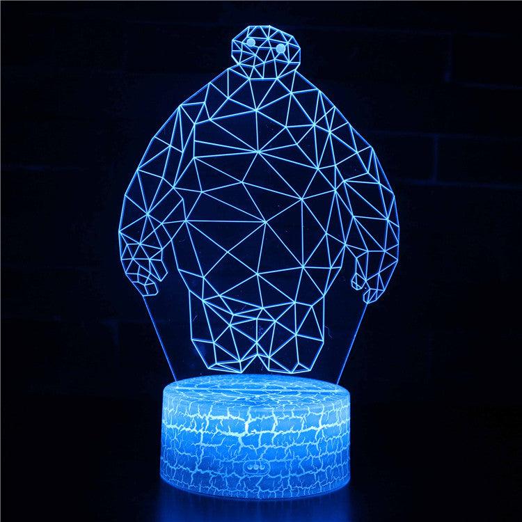 Abstract Big Body Cartoon Optical Illusion Lamp-3D Optical Lamp