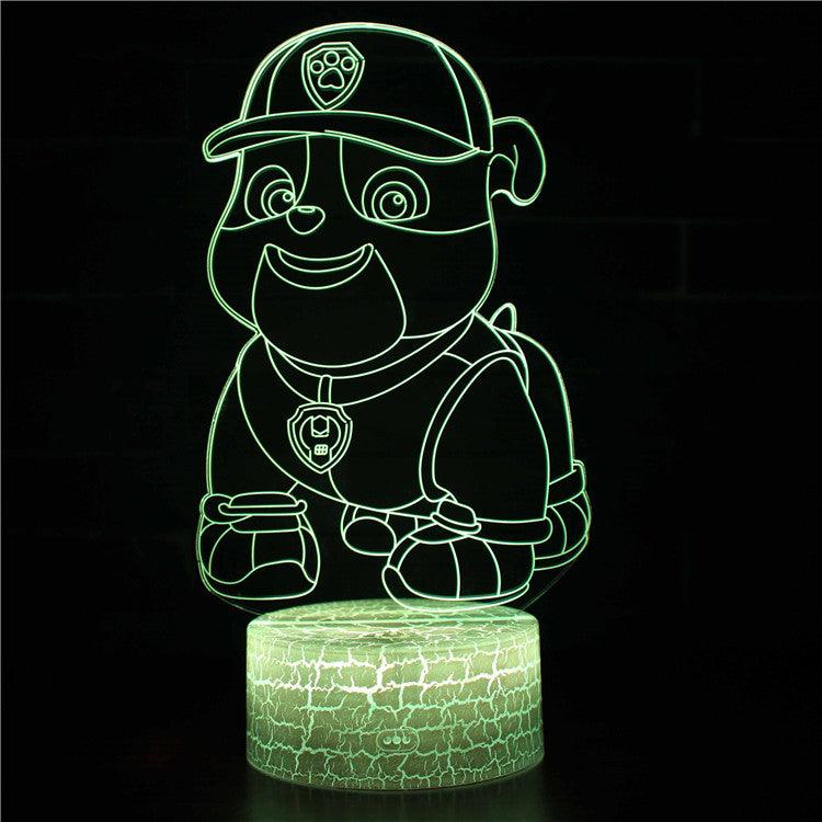 Paw Patrol 3D Optical Illusion Lamp - 3D Optical Lamp