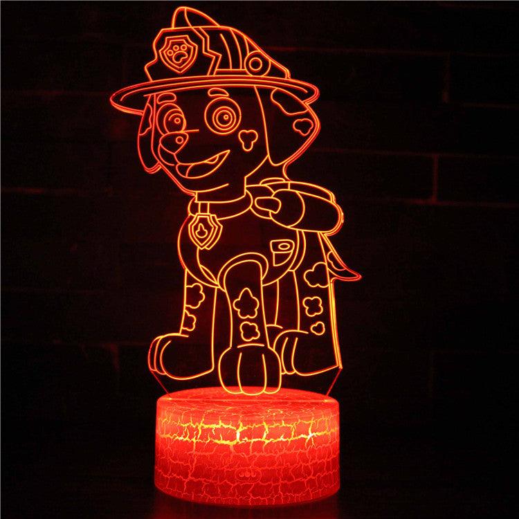 Paw Patrol 3D Optical Illusion Lamp - 3D Optical Lamp