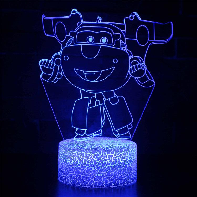 Super Wings 3D Lamp with 7 Color Changing LED Light-3D Optical Lamp