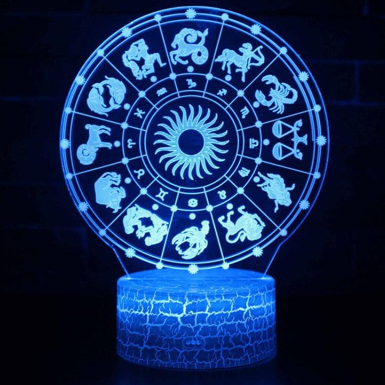 12 Constellations 3D Optical Illusion Lamp - 3D Optical Lamp
