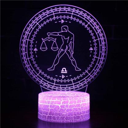Libra Constellation 3D Optical Lamp in glowing LED starlight design-3D Optical Lamp
