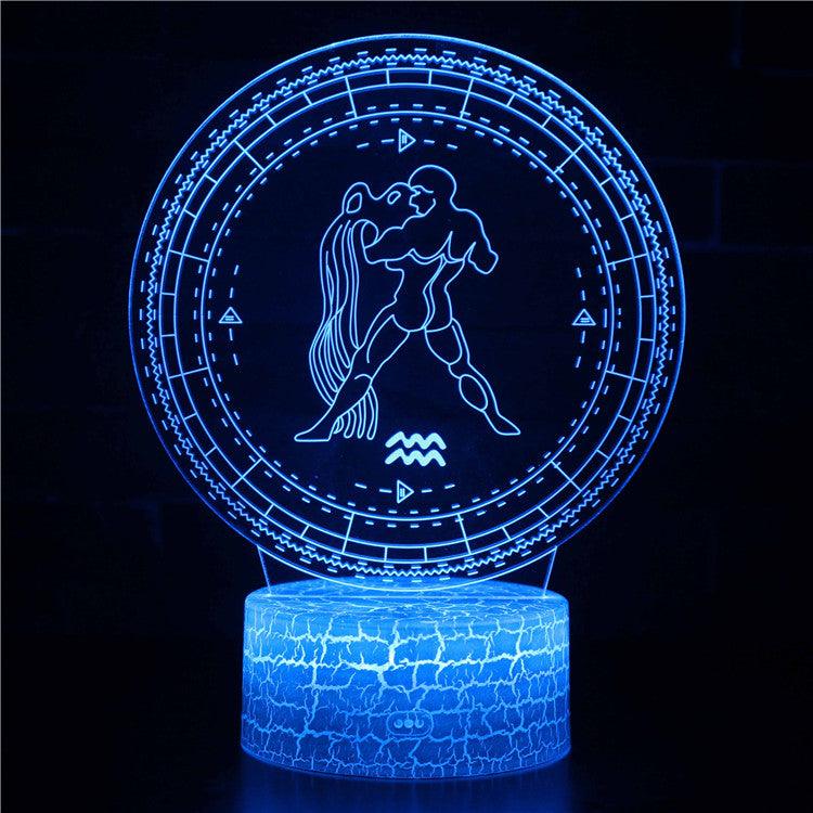 Aquarius Constellation 3D Optical Illusion Lamp - 3D Optical Lamp