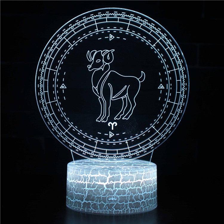 Aries Constellation 3D Optical Illusion Lamp - 3D Optical Lamp