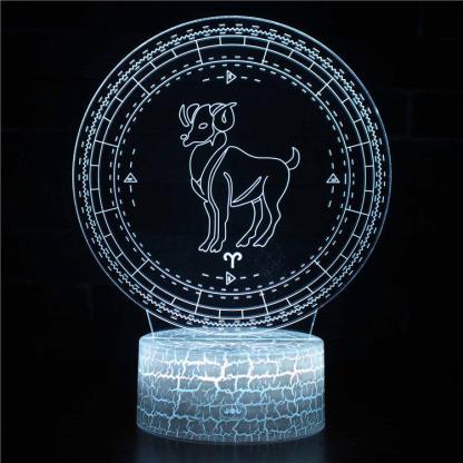 Aries Constellation 3D Optical Illusion Lamp - 3D Optical Lamp