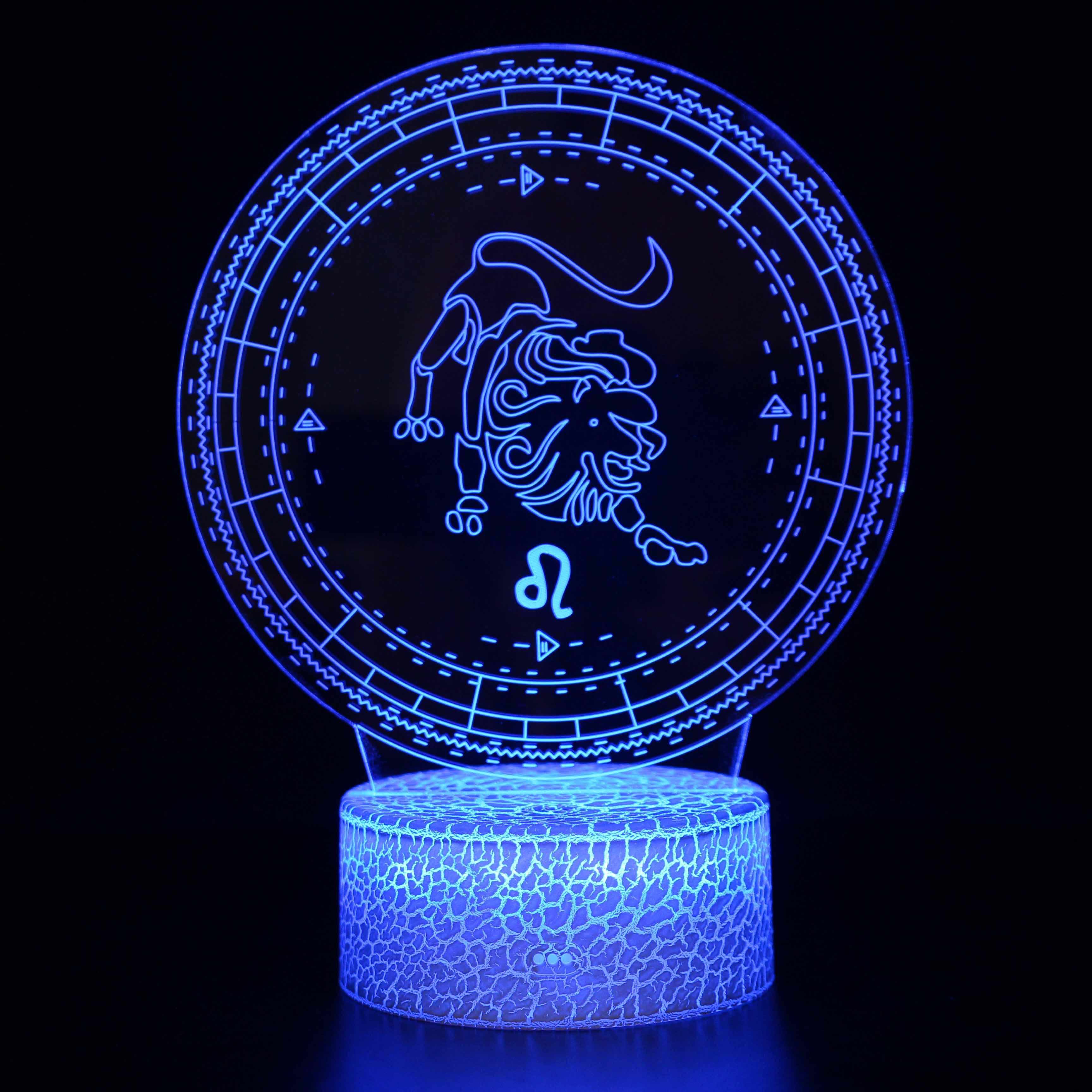 Leo Constellation 3D Optical Illusion Lamp - 3D Optical Lamp