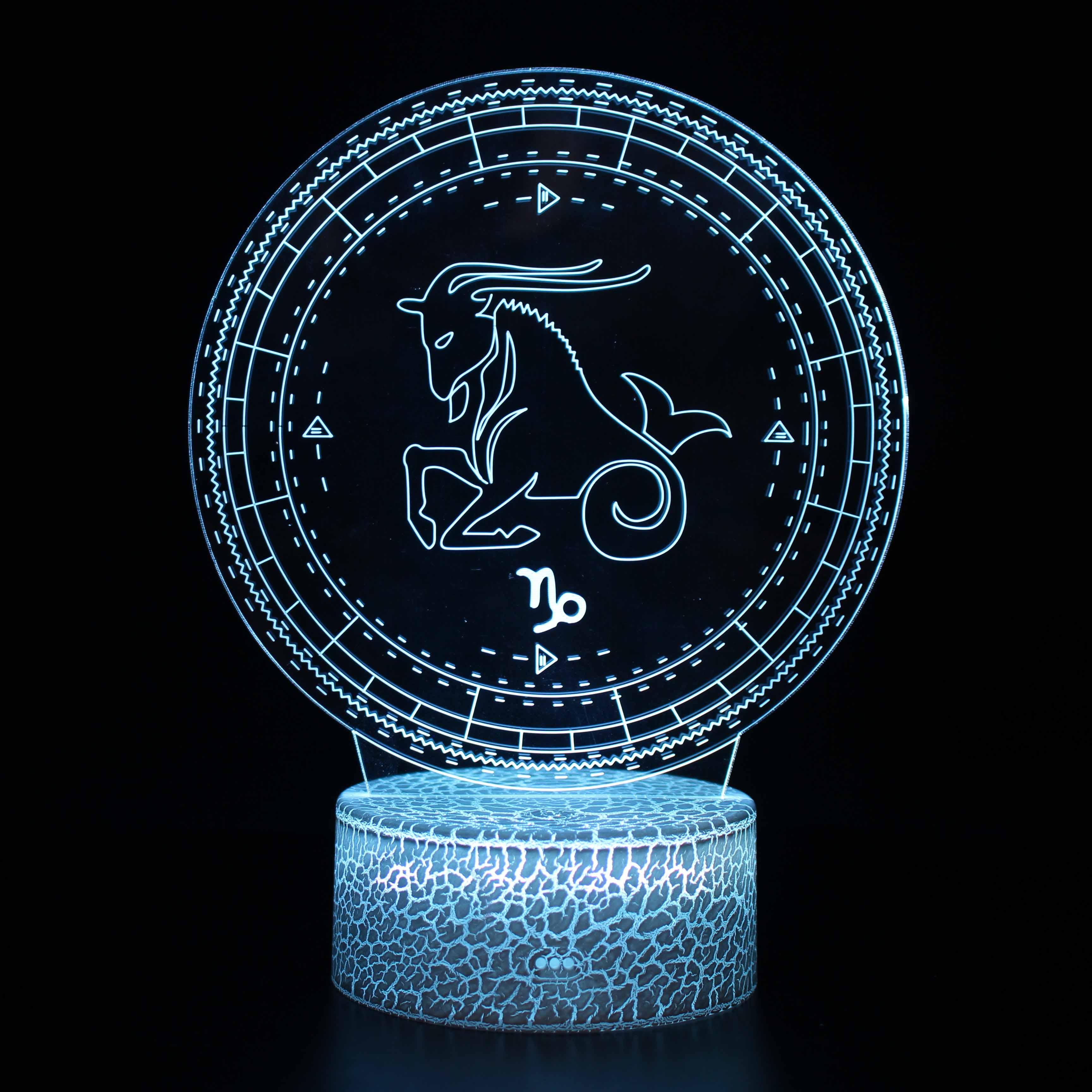 Capricorn Constellation 3D Optical Illusion Lamp - 3D Optical Lamp