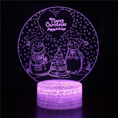 Christmas 3D Optical Illusion Lamp - 3D Optical Lamp