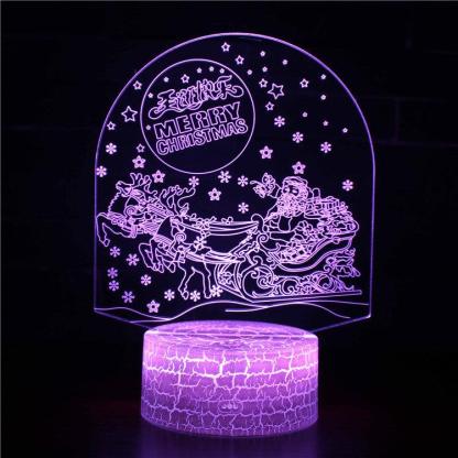 Christmas Sleigh 3D Lamp A Magical Holiday Light for Your Home-3D Optical Lamp