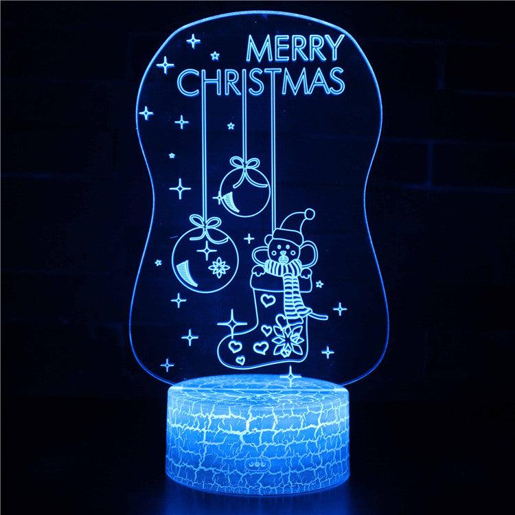 Christmas Sleigh 3D Lamp A Magical Ride of Holiday Light-3D Optical Lamp