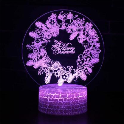 Merry Christmas 3D Lamp A Festive Touch for Your Holiday Decor-3D Optical Lamp