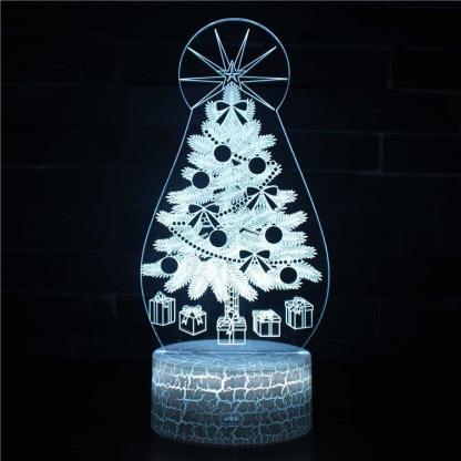 Christmas Tree 3D Optical Illusion Lamp-3D Optical Lamp