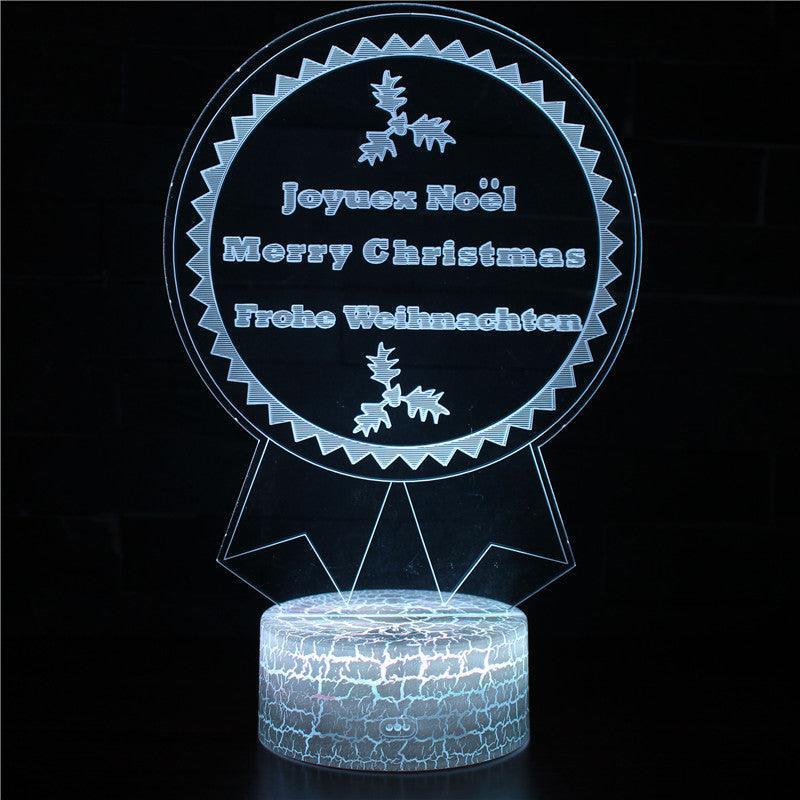 Merry Christmas Languages Lamp Celebrate the Season Around the World-3D Optical Lamp