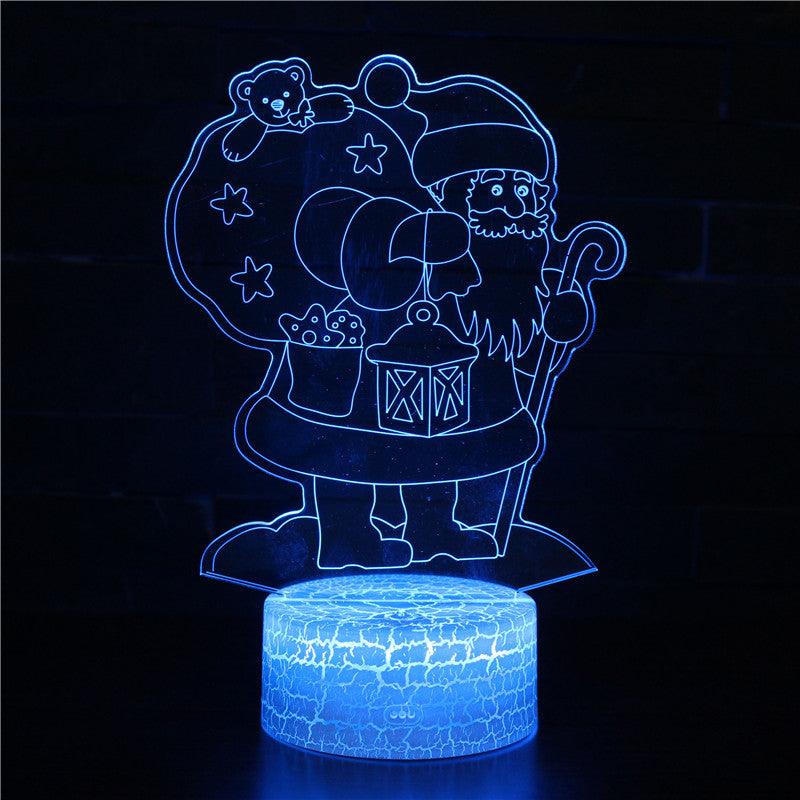 Christmas Santa With Toys 3D Optical Illusion Lamp - 3D Optical Lamp