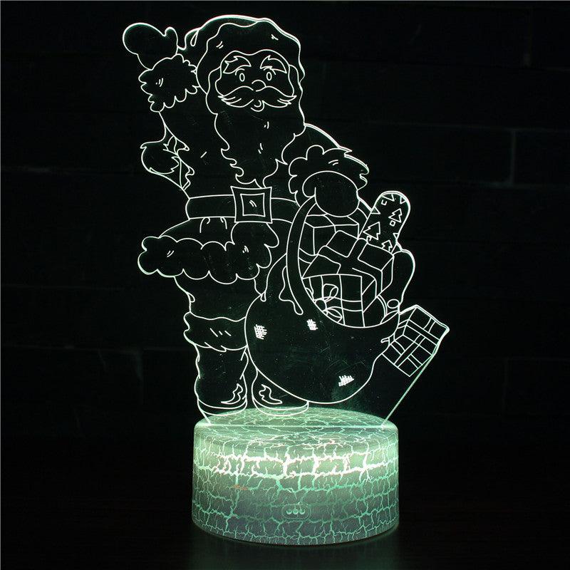 Santa Toys Lamp Light Up Christmas with a Whimsical Glow-3D Optical Lamp