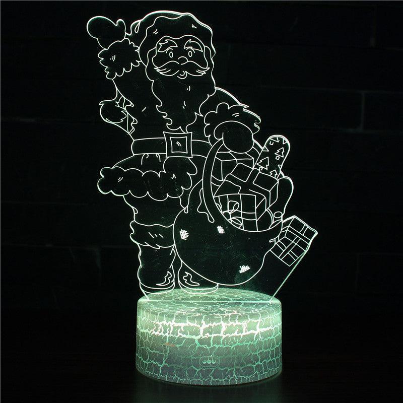 Santa Toys Lamp Light Up Christmas with a Whimsical Glow-3D Optical Lamp