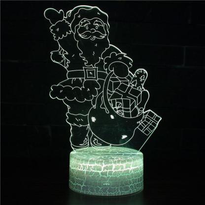 Santa Toys Lamp Light Up Christmas with a Whimsical Glow-3D Optical Lamp