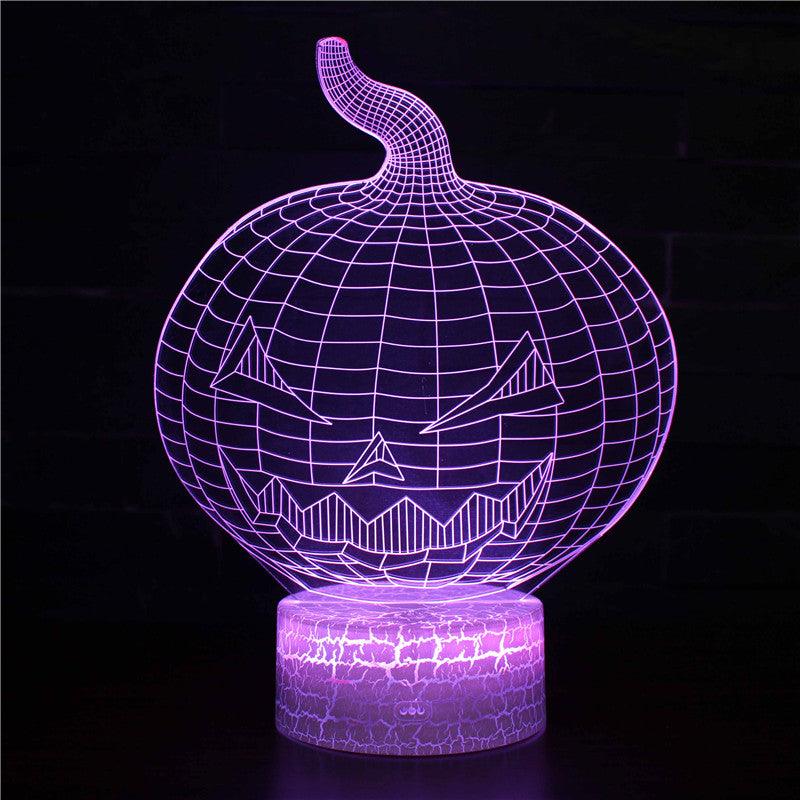 Halloween Jack-o-lantern 3D Optical Illusion Lamp-3D Optical Lamp