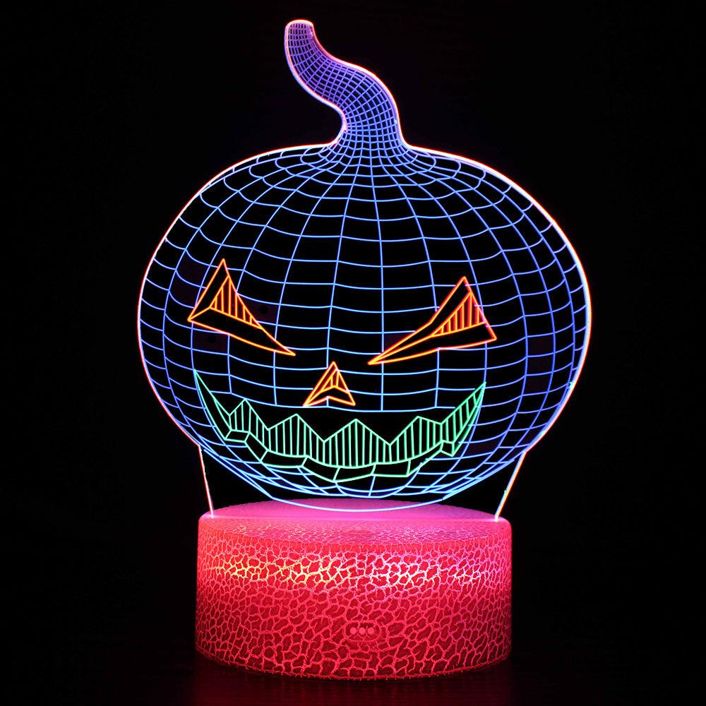 Smiling Jack O Lantern 3D Optical Illusion Lamp For Halloween Part-3D Optical Lamp