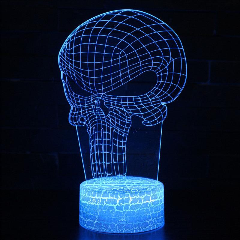 Halloween Scary Skull 3D Optical Illusion Lamp - 3D Optical Lamp