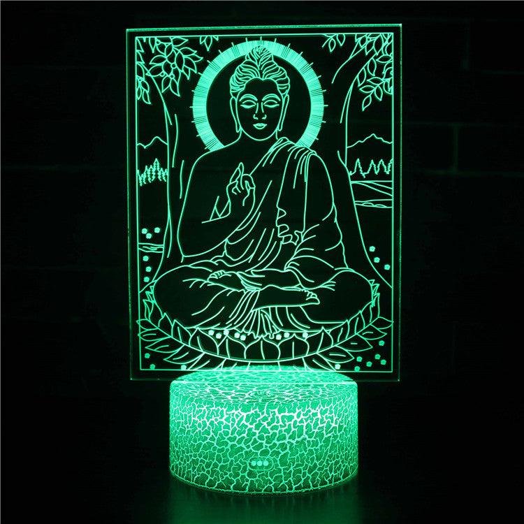 Buddha 3D LED Lamp-3D Optical Lamp