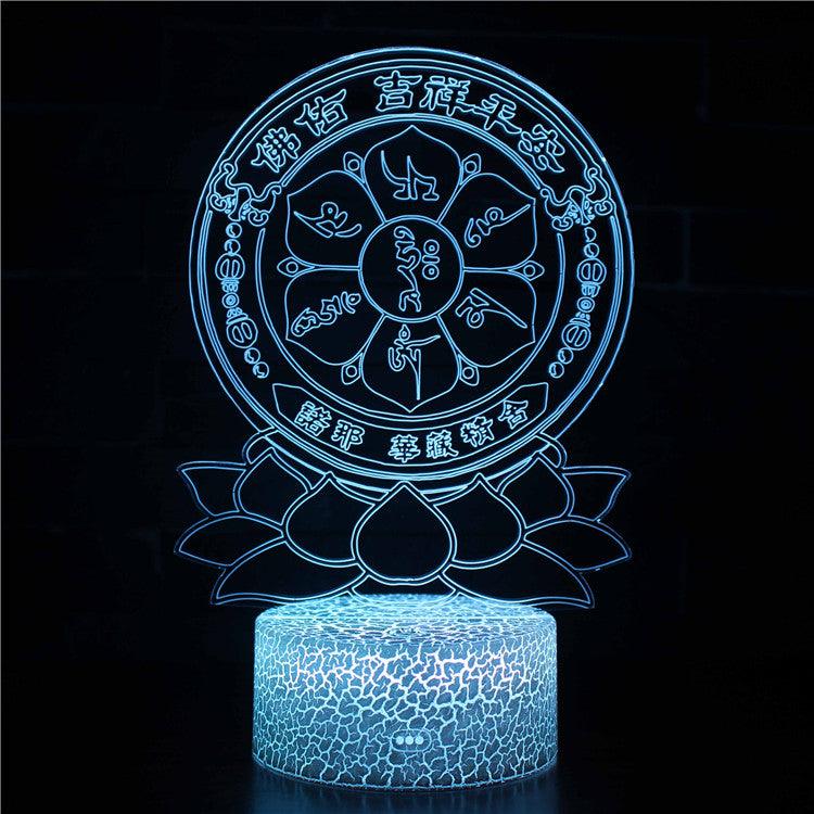 Religious Symbols 3D Optical Illusion Lamp - 3D Optical Lamp