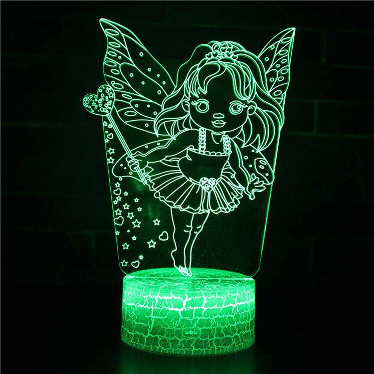 Fairy Angel Girl 3D Optical Illusion Lamp For Lighting And Decor-3D Optical Lamp