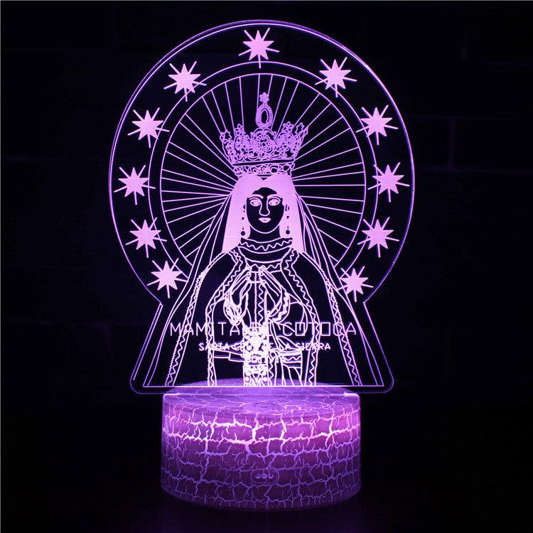 Virgin Mary 3D Optical Illusion Lamp - 3D Optical Lamp