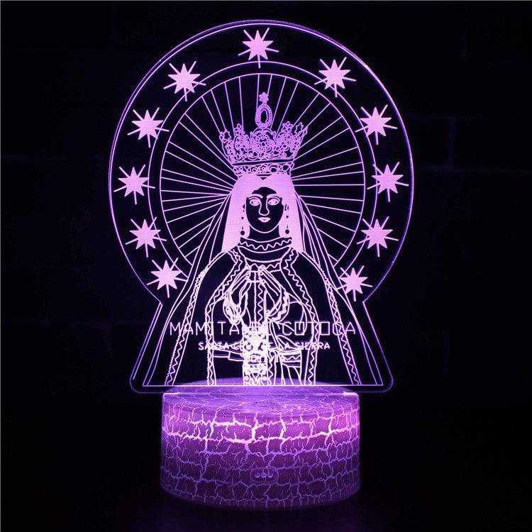 Virgin Mary 3D Optical Illusion Lamp - 3D Optical Lamp