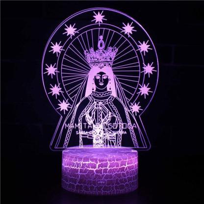 Virgin Mary 3D Optical Illusion Lamp - 3D Optical Lamp