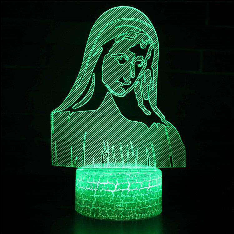 Virgin Mary 3D Optical Illusion Lamp-3D Optical Lamp