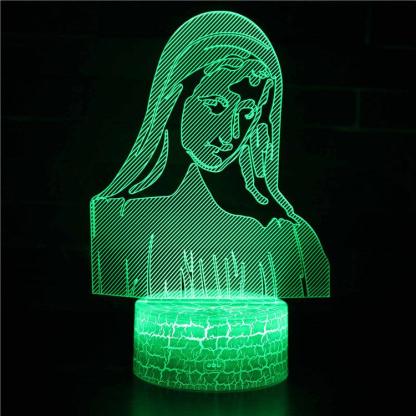 Virgin Mary 3D Optical Illusion Lamp-3D Optical Lamp