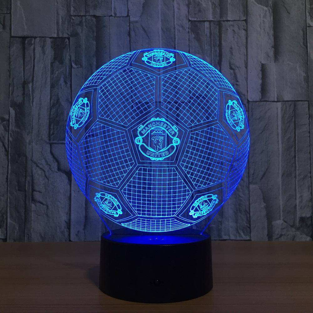 Football Manchester Club 3D Optical Illusion Lamp - 3D Optical Lamp
