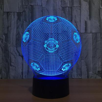 Football Manchester Club 3D Optical Illusion Lamp - 3D Optical Lamp