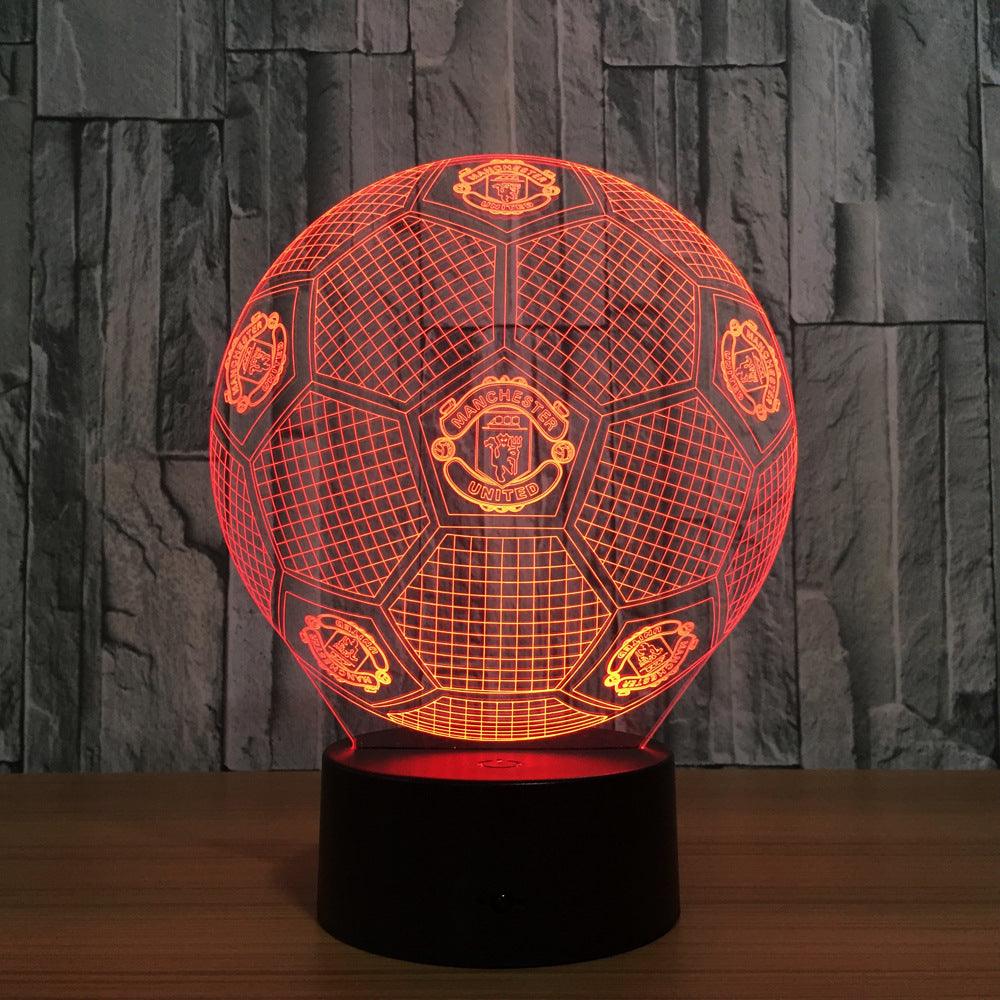 Football Manchester Club 3D Optical Illusion Lamp - 3D Optical Lamp