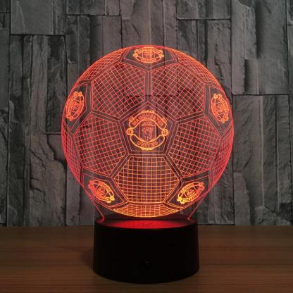 Football Manchester Club 3D Optical Illusion Lamp - 3D Optical Lamp