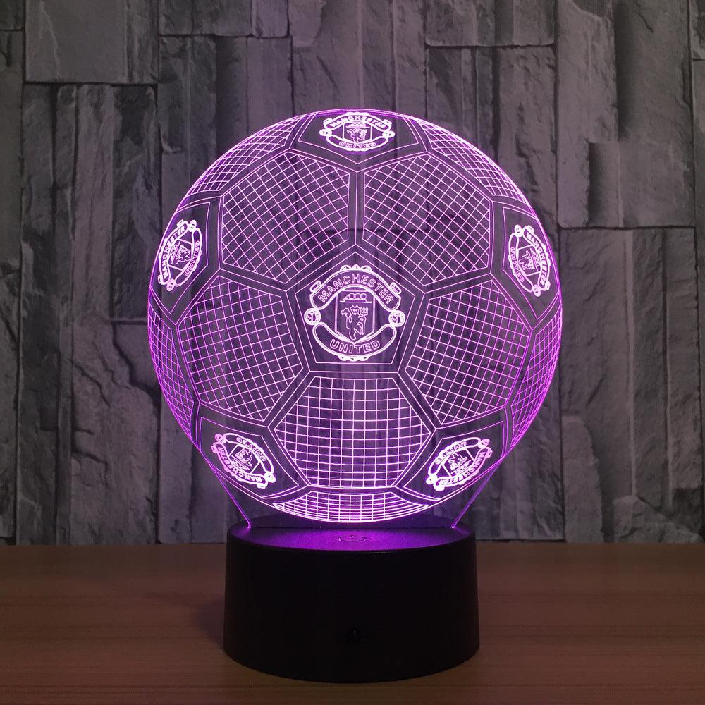 Football Manchester Club 3D Optical Illusion Lamp - 3D Optical Lamp