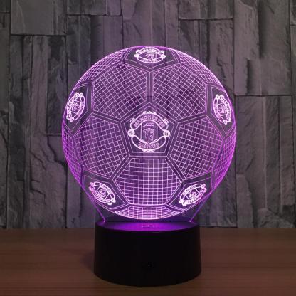 Football Manchester Club 3D Optical Illusion Lamp - 3D Optical Lamp