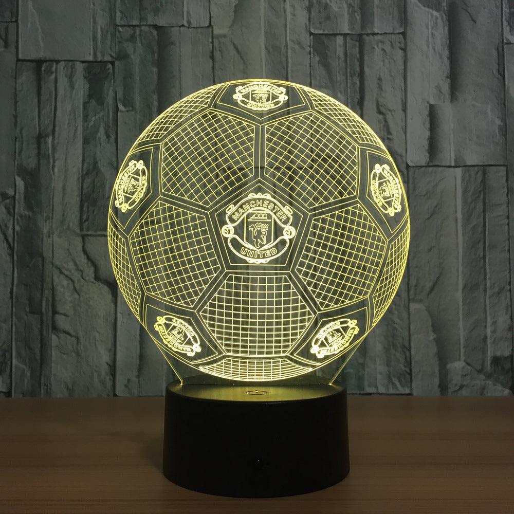 Football Manchester Club 3D Optical Illusion Lamp - 3D Optical Lamp