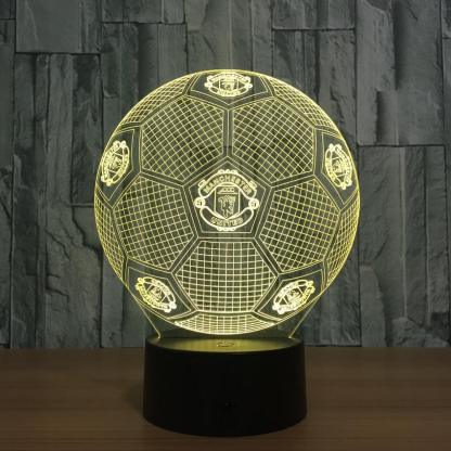 Football Manchester Club 3D Optical Illusion Lamp - 3D Optical Lamp