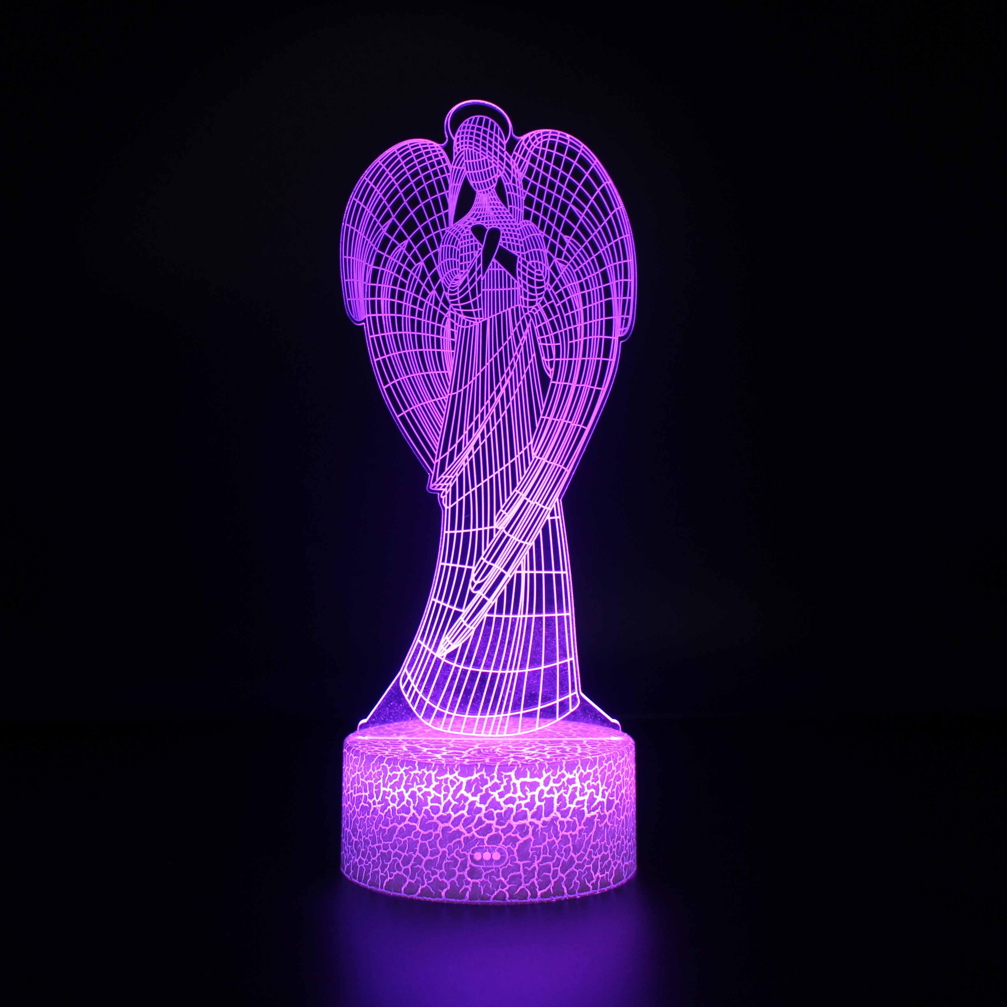 Angel 3D Optical Illusion Lamp For Interior Styling And Decor-3D Optical Lamp