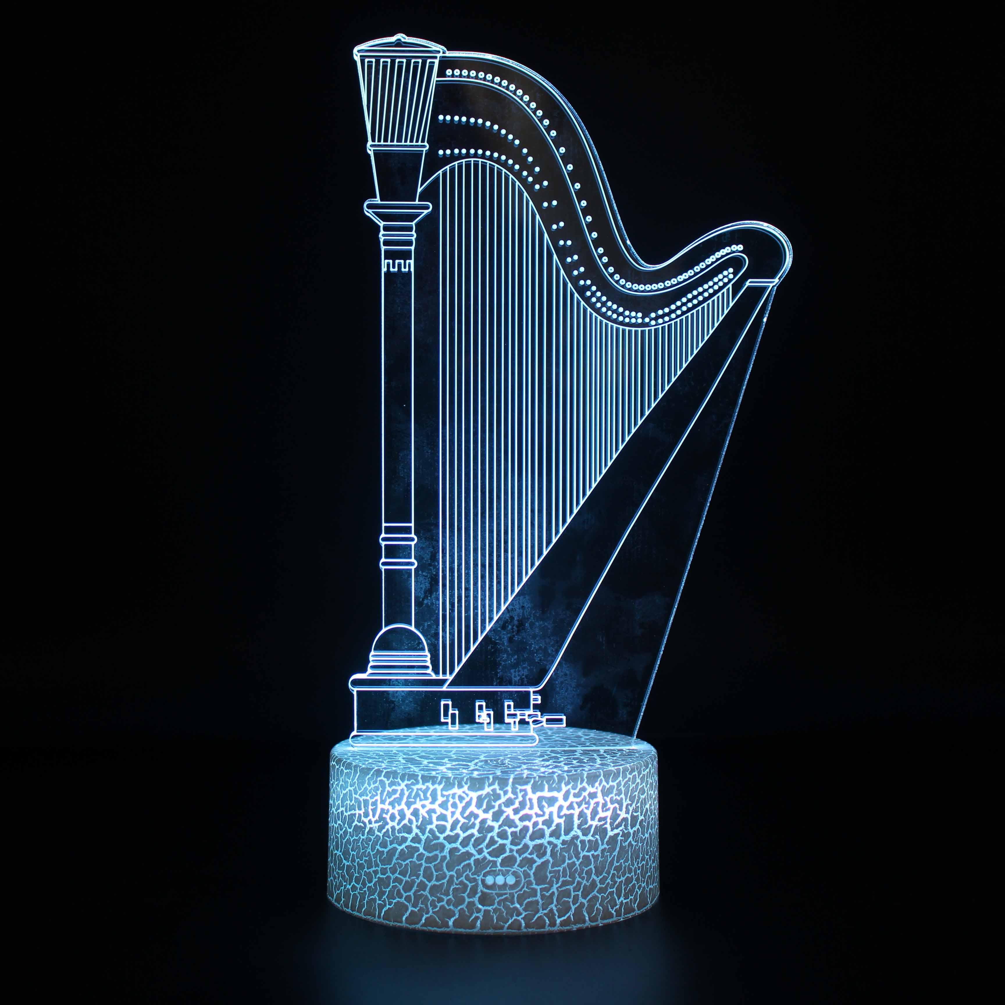 Harp 3D Optical Illusion Lamp - 3D Optical Lamp