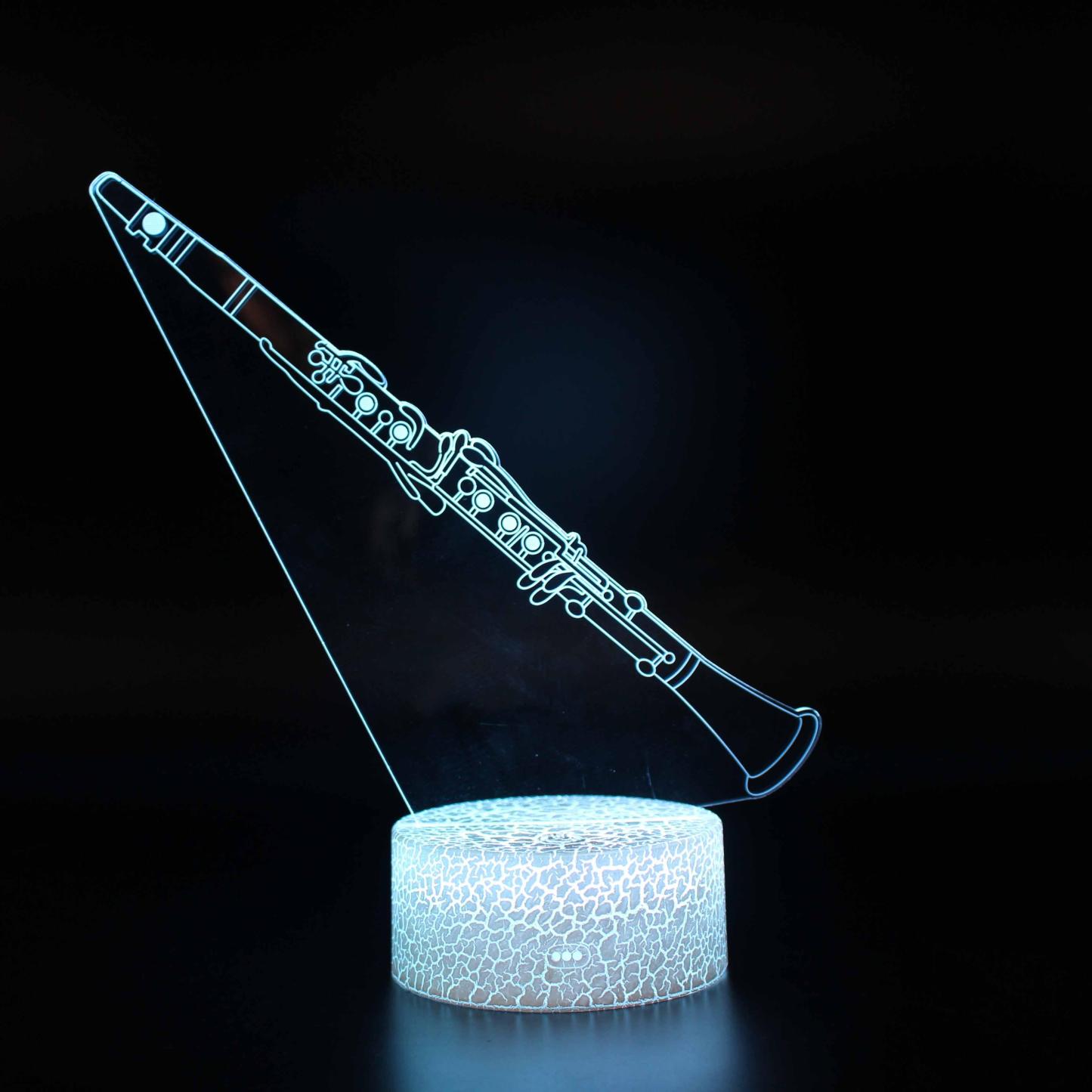 Clarinet 3D Optical Illusion Lamp - 3D Optical Lamp