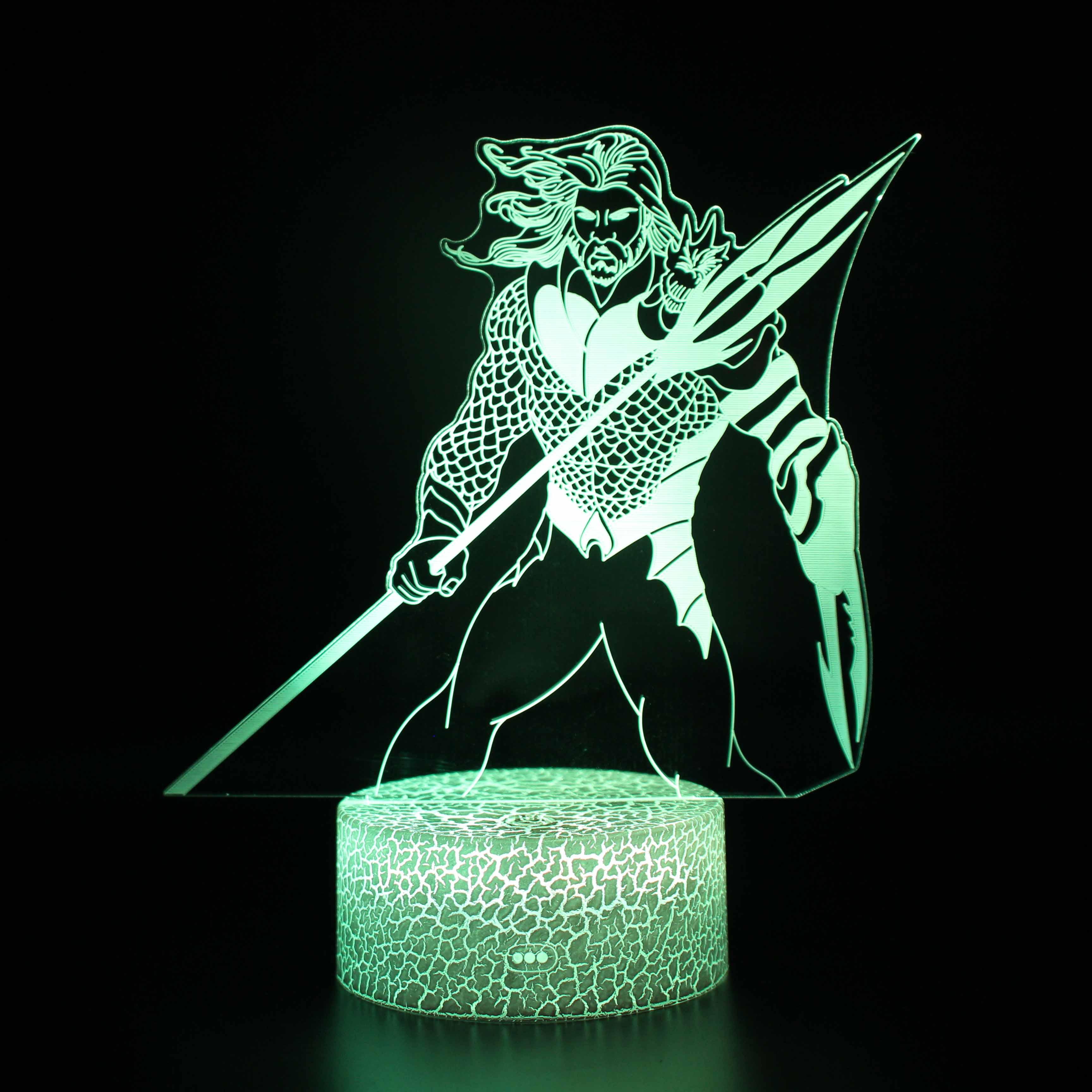 Aquaman 3D Optical Illusion Lamp - 3D Optical Lamp